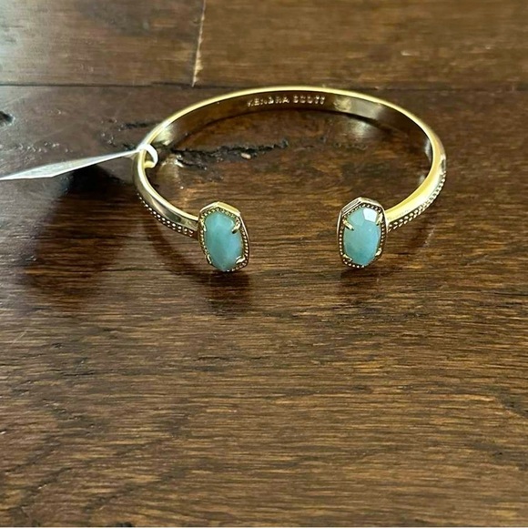 Kendra Scott-Dark Teal stone cuff bracelet-NWT - Picture 9 of 10